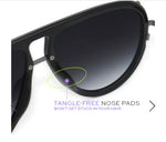 Ivy Luxe Black Tangle Free Sustainable Sunglasses