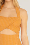 Mandarin Cutout Shortie Dress