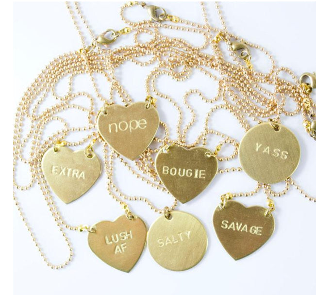Hand Stamped Tag Necklaces