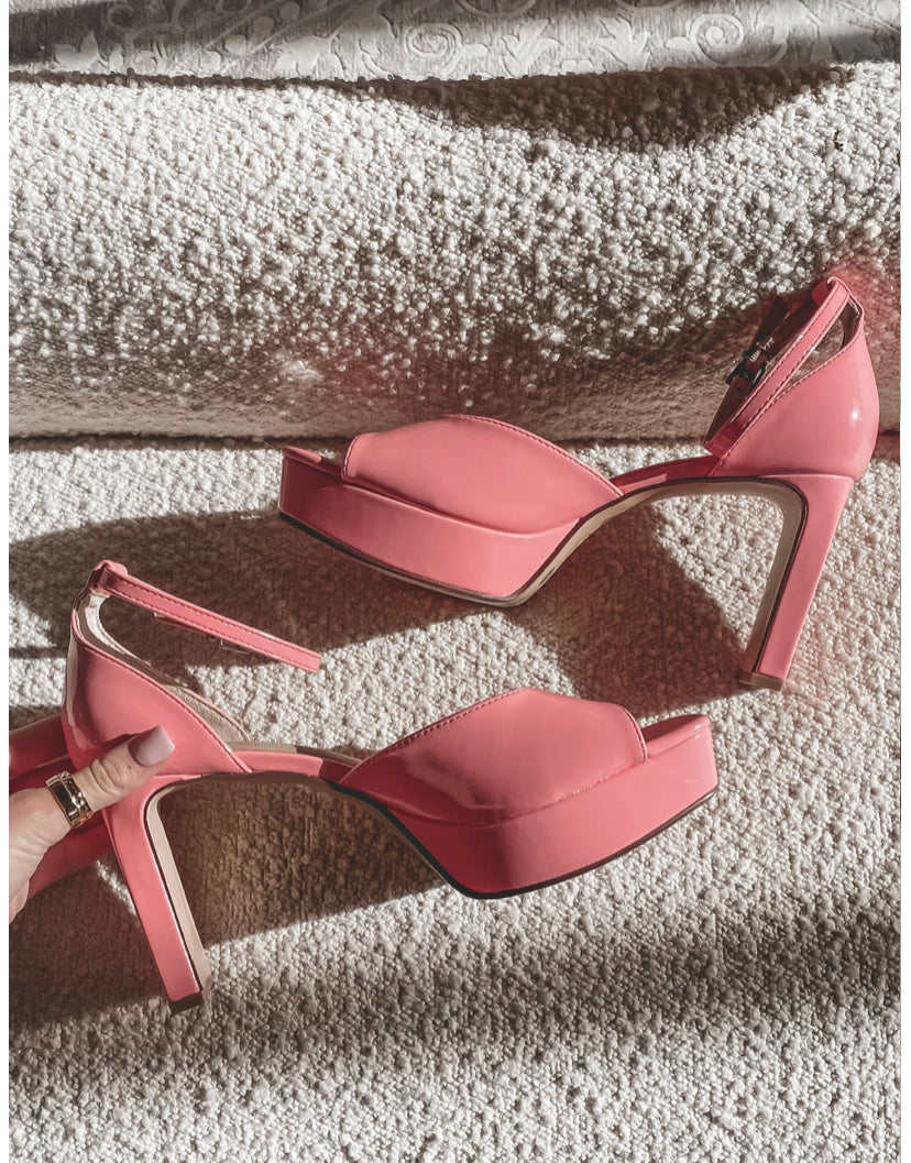 Tiana Pink Patent Heels