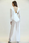 White Bodysuit Crochet Dress