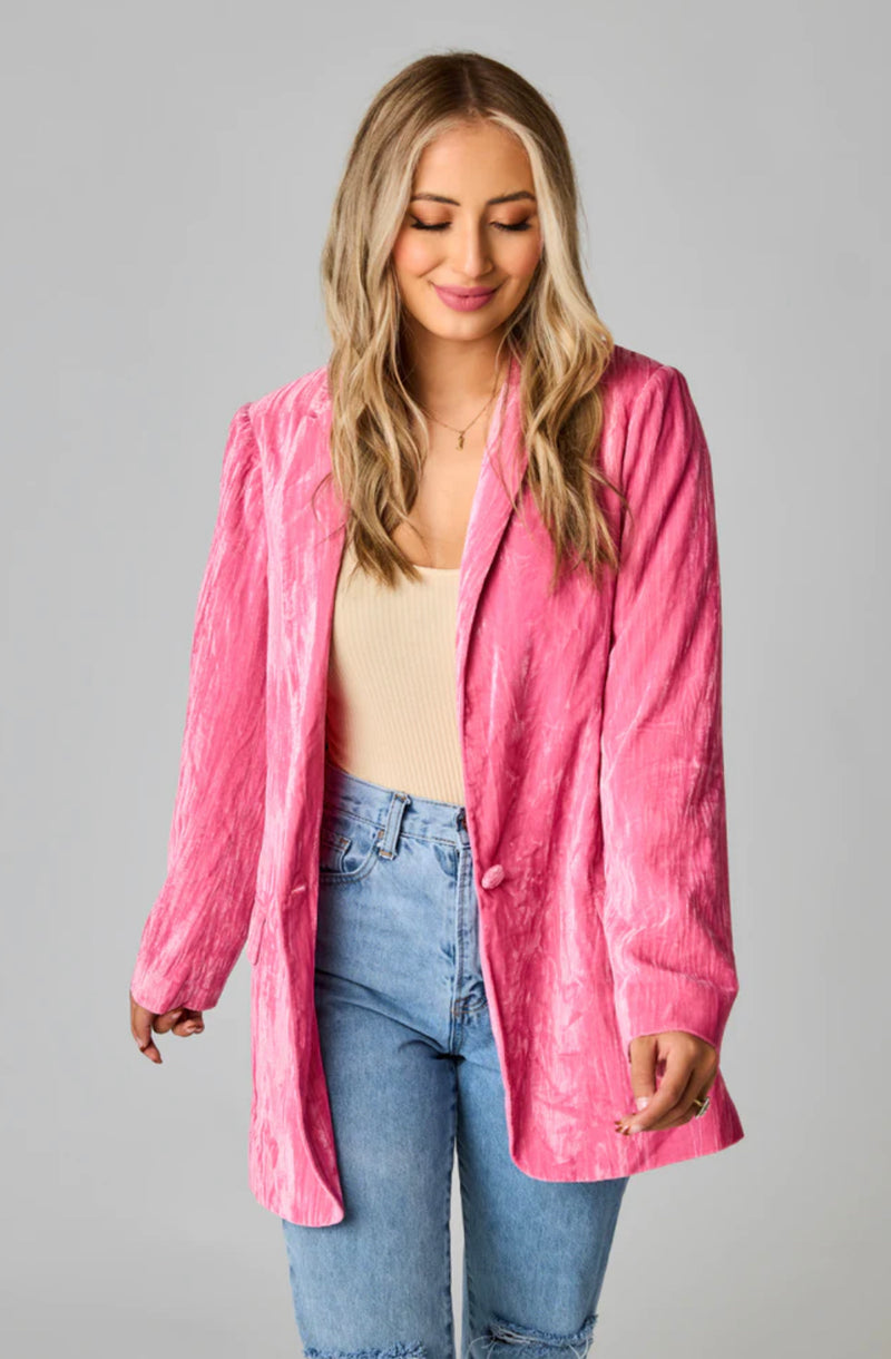 Crushed Velvet Blazer