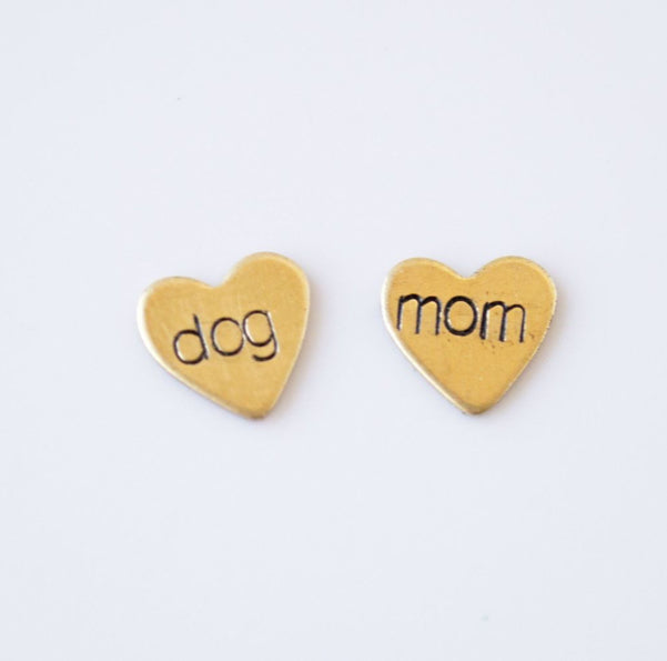Dog Mom Heart Earrings