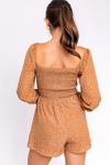 Puff Sleeve Camel Romper