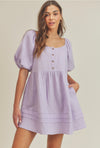 Puff Sleeve Lilac Dress