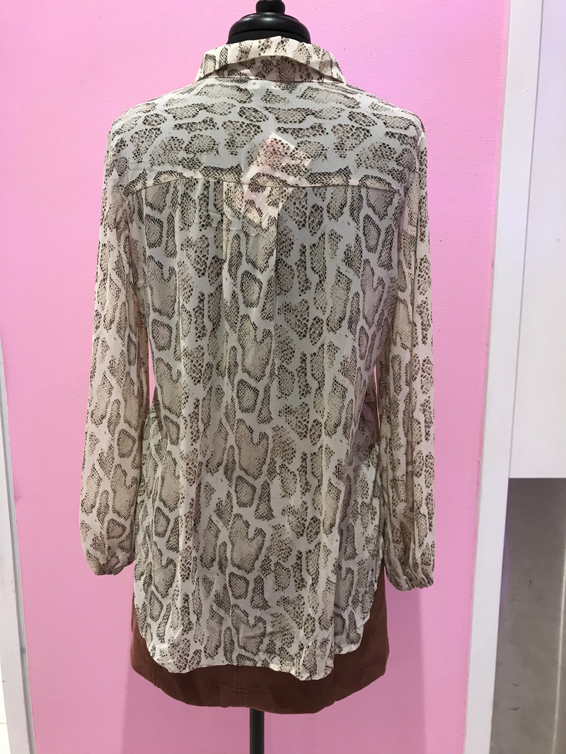 Sheer Snakeskin Blouse