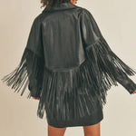 Wild West Black Fringe Shacket
