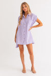Lavender Shirt Dress