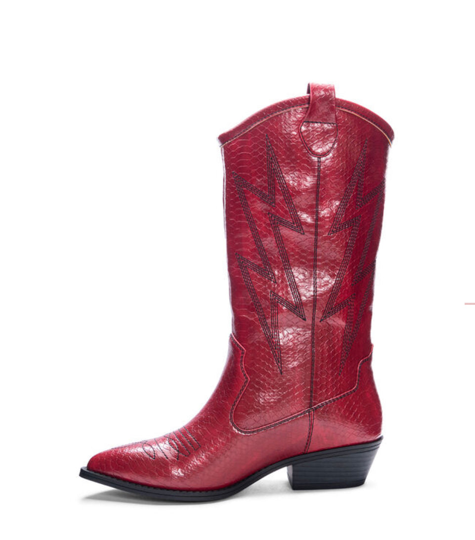 Red Western Boot