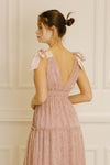 Pink Silver Floral Maxi