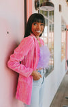 Crushed Velvet Blazer