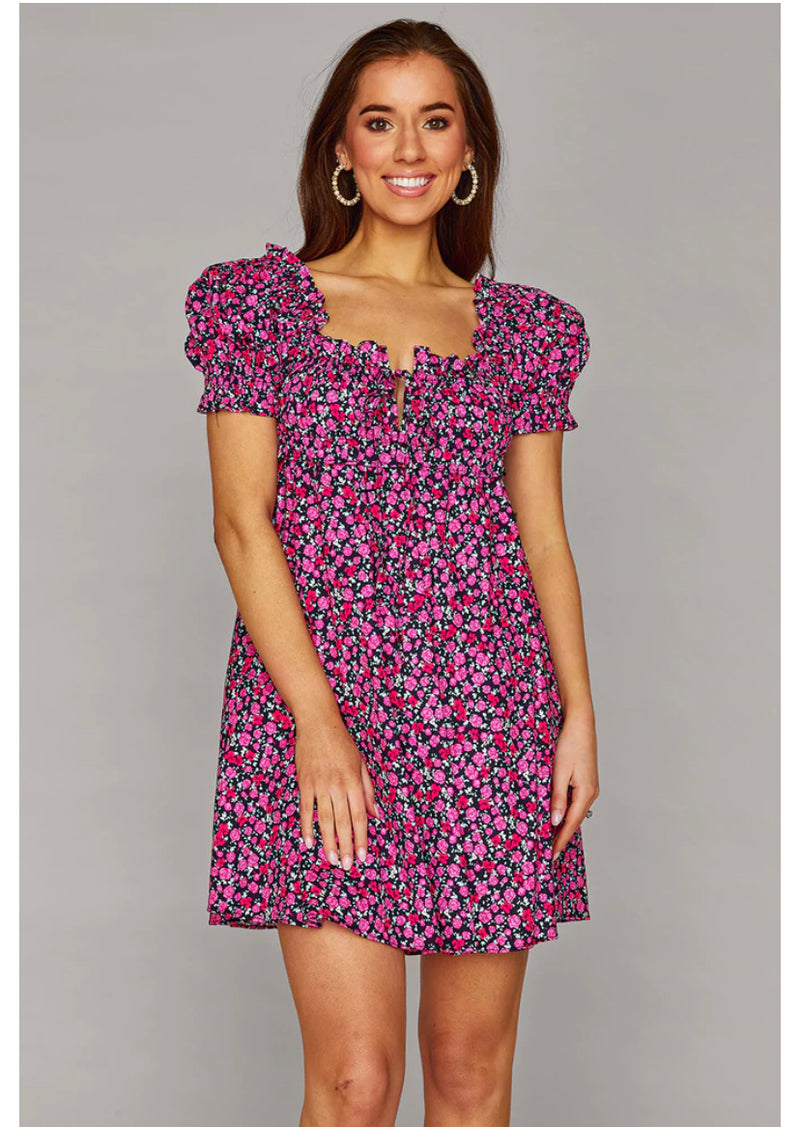 Violet Thorn Puff Sleeve Dress