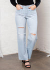 Scissor Cut Relaxed Fit Light Denim