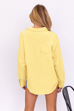 Light Yellow Oversized Button Down Shirt