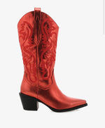 Red Metallic Western Boot