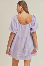 Puff Sleeve Lilac Dress