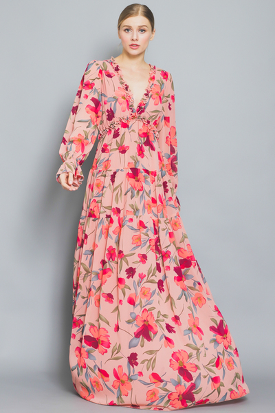 Long Sleeve Tiered Maxi Rolling Rack Boutique Long Sleeve Tiered Maxi Rolling Rack Boutique
