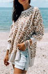 Leopard Print Side Slit Top