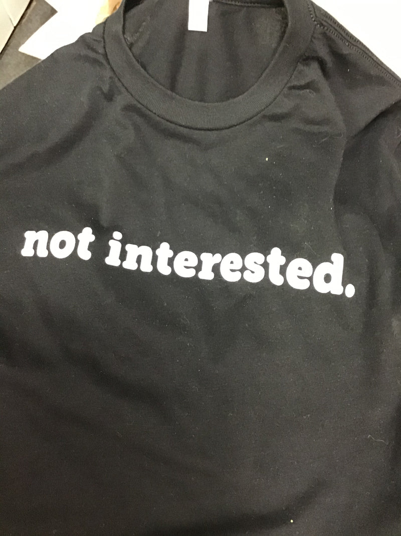 Not Interested Black Crop Top