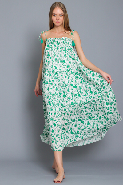 Green Ivory Multi Maxi Dress