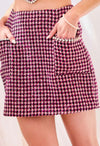 Rhinestone Tweed Mini Skirt