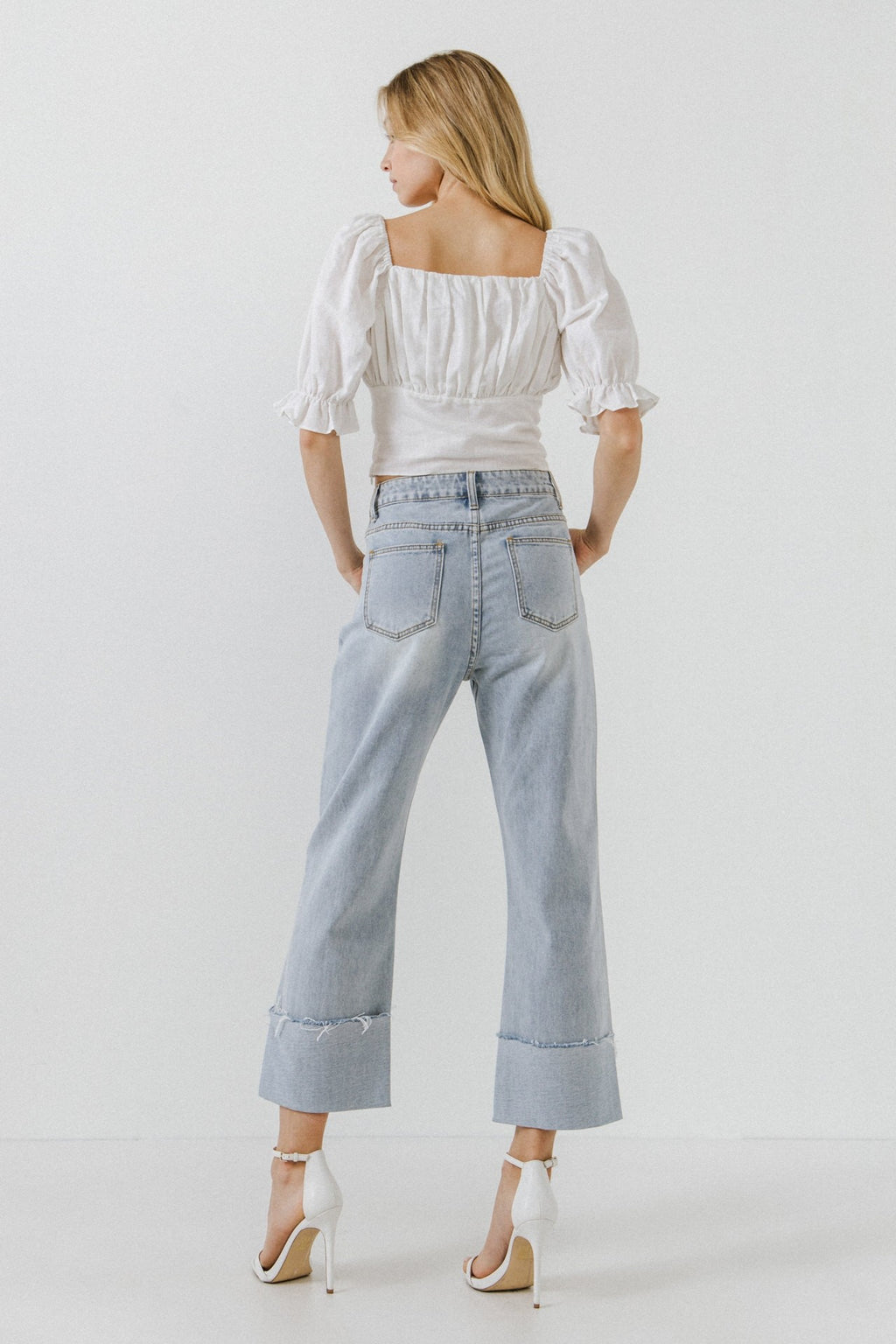 Turn Over Hem Jeans