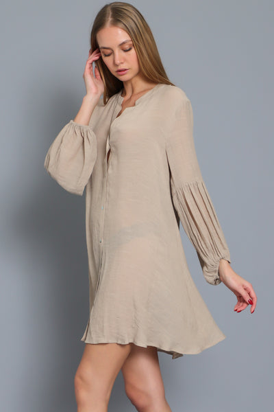 Tan Shirt Dress