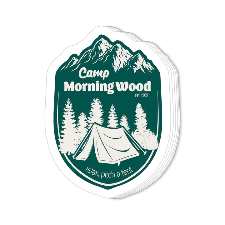 Camp Morning Wood Stickers