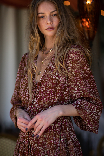 Long Sleeve Tier Short Dress