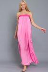 Pink/Fuchsia Tube Maxi Dress