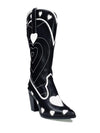 Space Cowgirl Black and White Western Boot