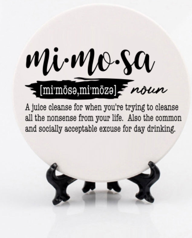 Mimosa| Handmade Ceramic Coaster