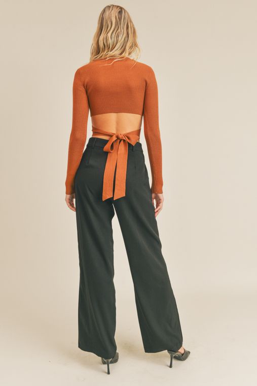 Tie Back Knit Top