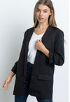 Shirring Oversized Blazer Jacket