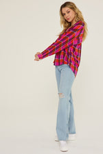 Fuchsia Flannel Shirt