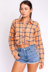 Orange Plaid Flannel