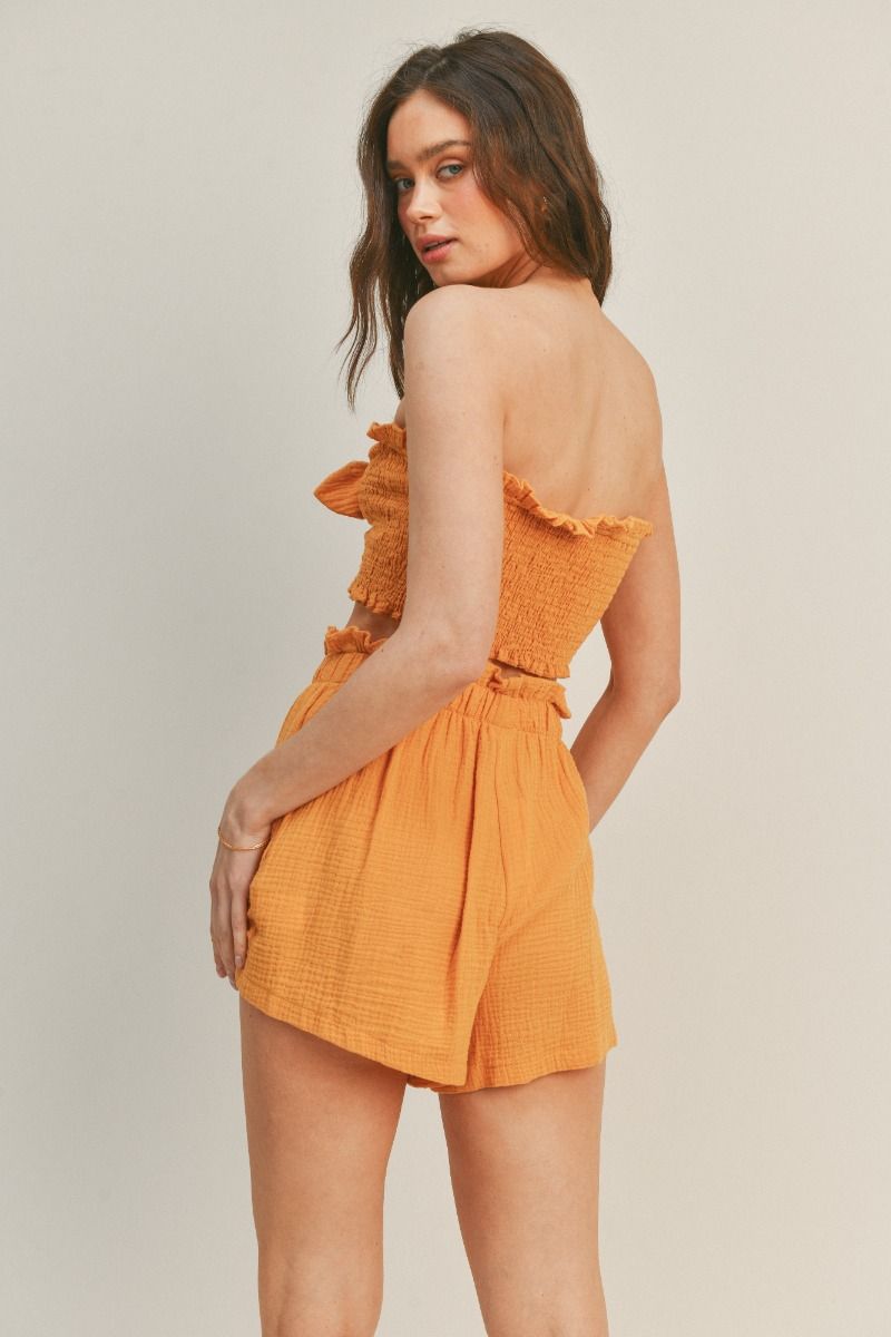Sunset Smocked Tube Top