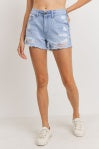 High Rise Destroyed Shorts
