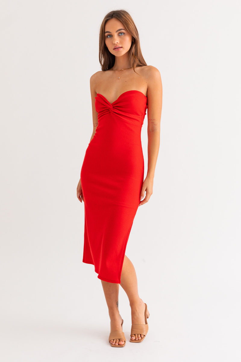 Lipstick Red Tube Dress