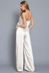 Champagne Adjustable Tie Jumpsuit