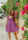 Violet Thorn Puff Sleeve Dress