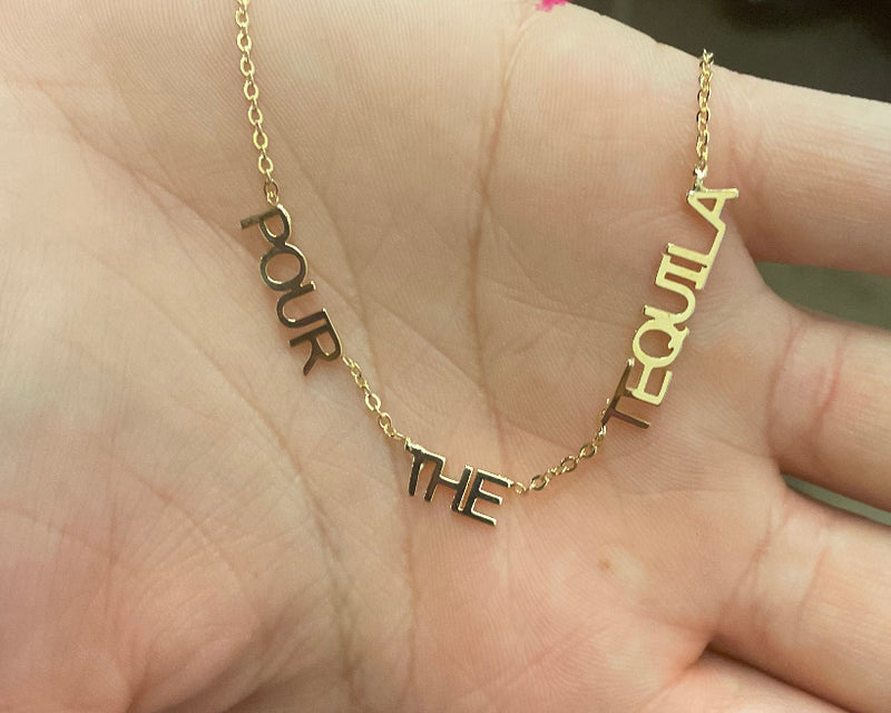 Pour The Tequila Dainty Necklace