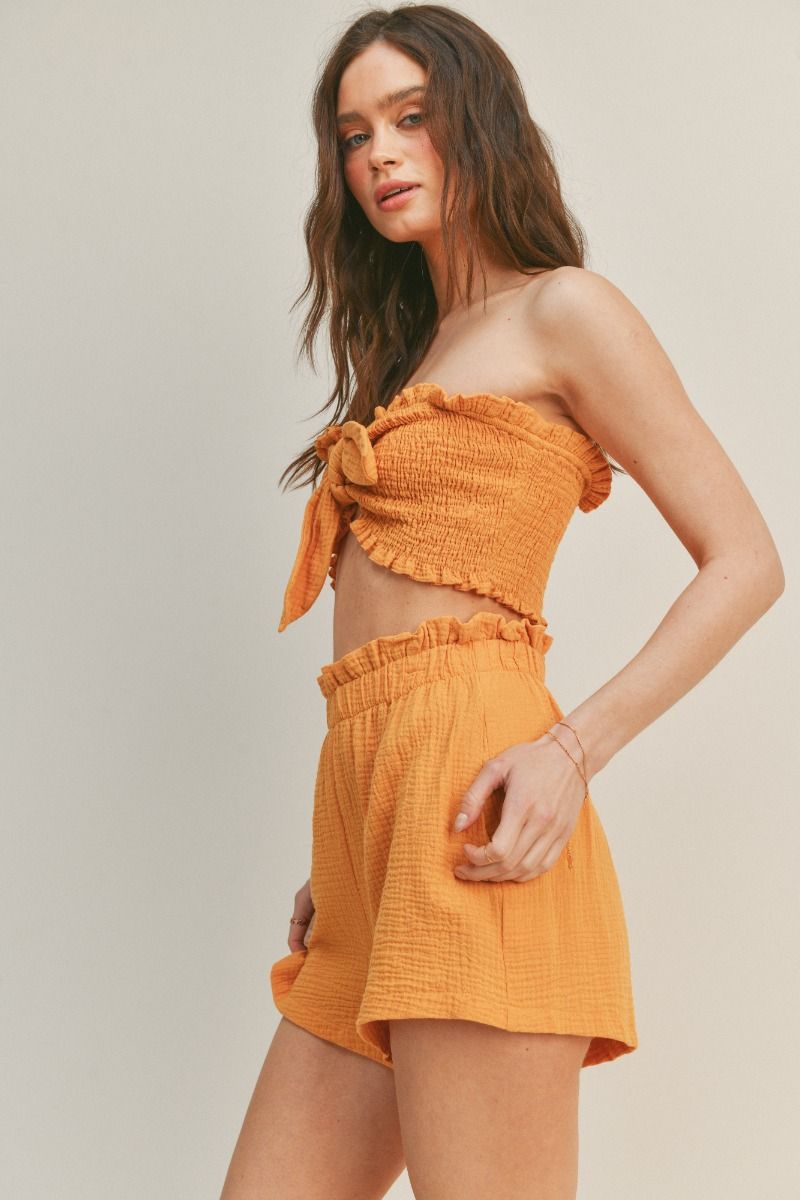 Sunset Smocked Tube Top
