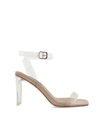 Nude Patent Clear Vinyl Heel