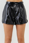 Shiny PU Shorts