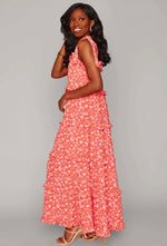 Libby Red Floral Maxi Dress