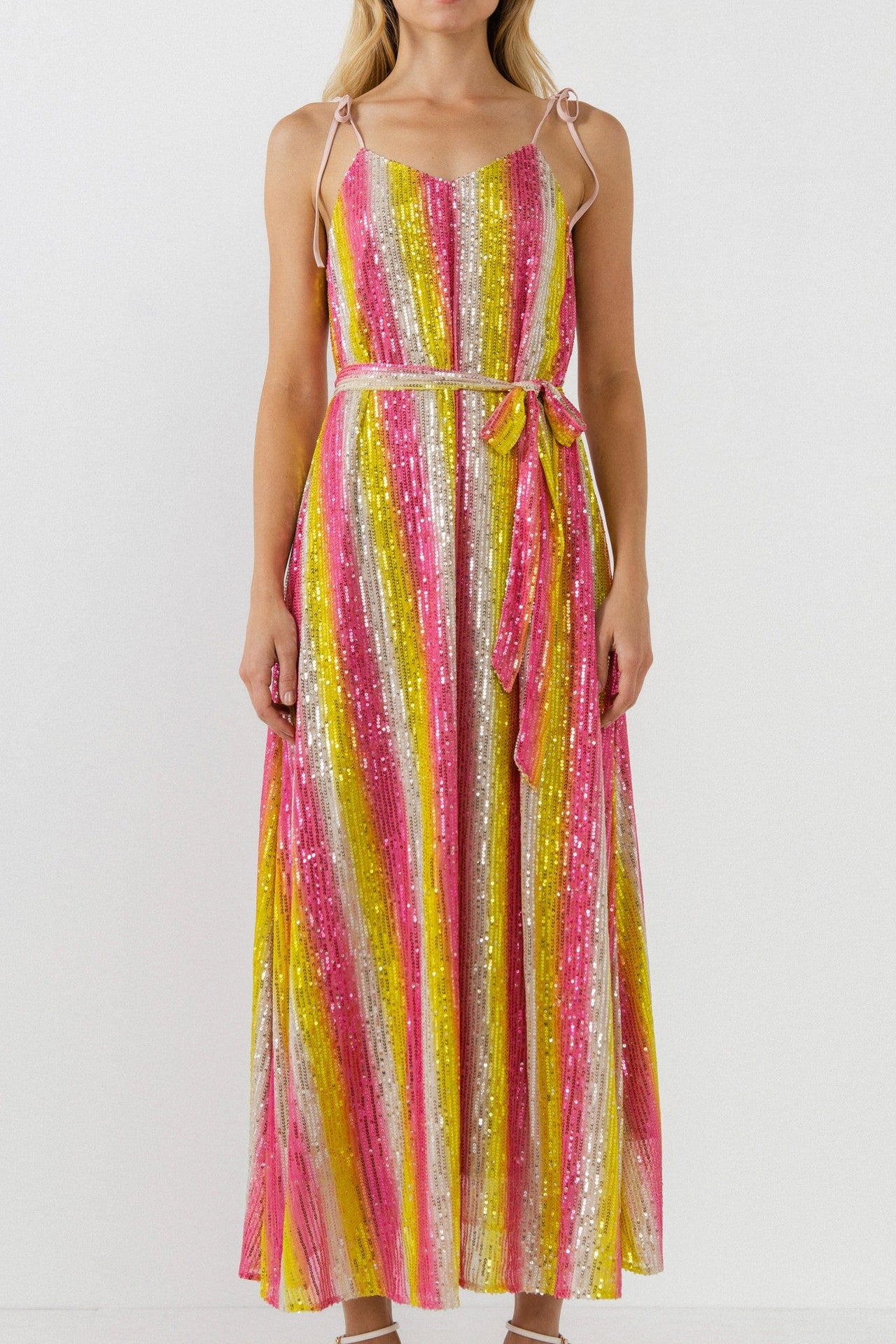 sequin stripe maxi dress Jovani Sequin-Stripe Long Prom Dress 22314 Olive/Lime / 0