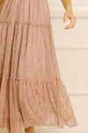 Pink Silver Floral Maxi