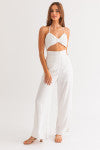 White Halter Jumpsuit