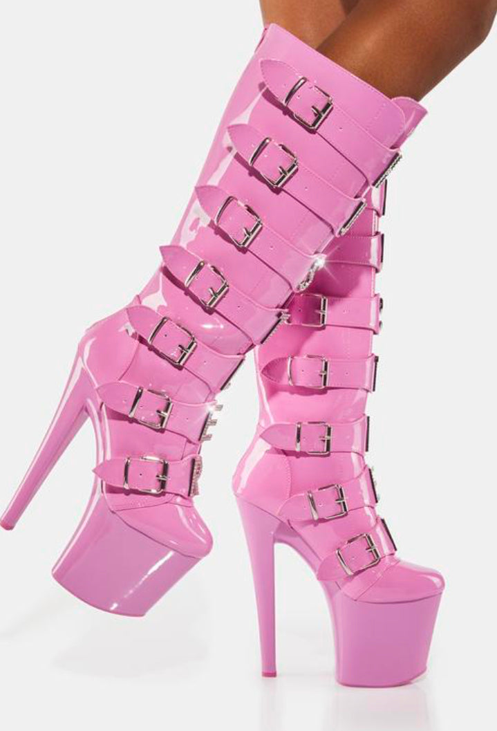 Pink VIP Hustler Stiletto Boot